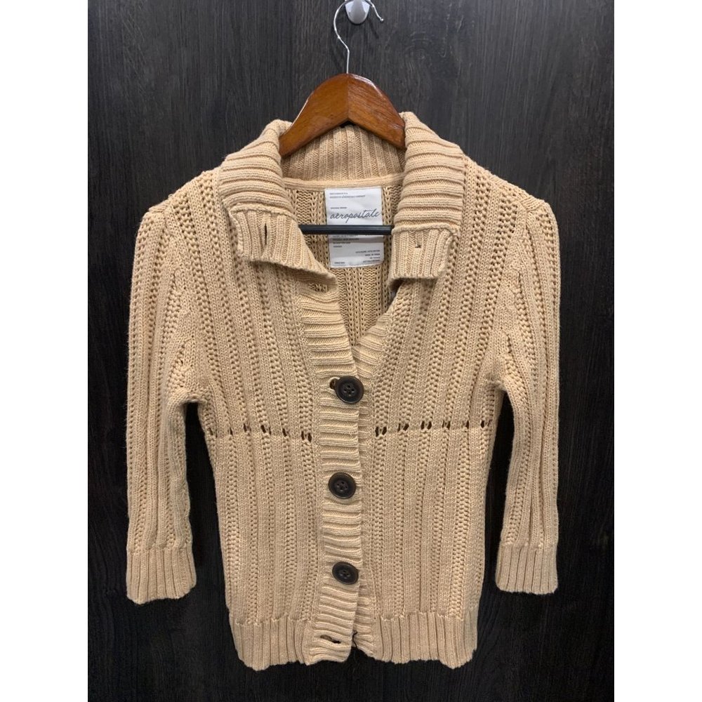 Aeropostale Knitted Womens biege Sweater